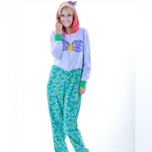 Disney the little mermaid Ariel one piece pajama women junior XS extra small